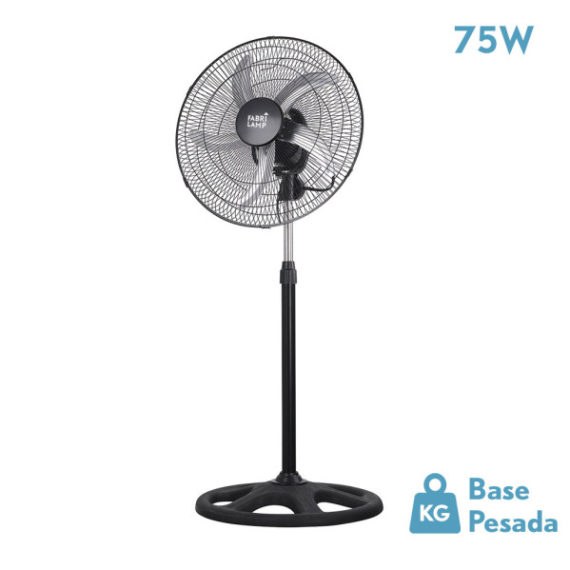VENTILADOR PIE 75W REFORZADO NEGRO Ø50