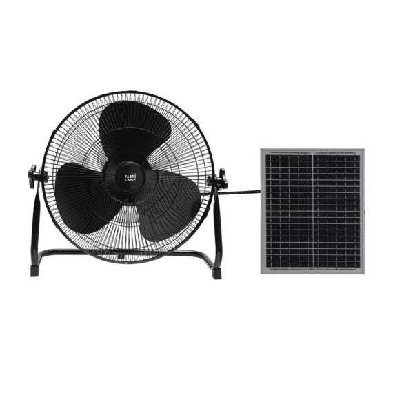 Ventilador de Suelo Solar Ciclon Negro