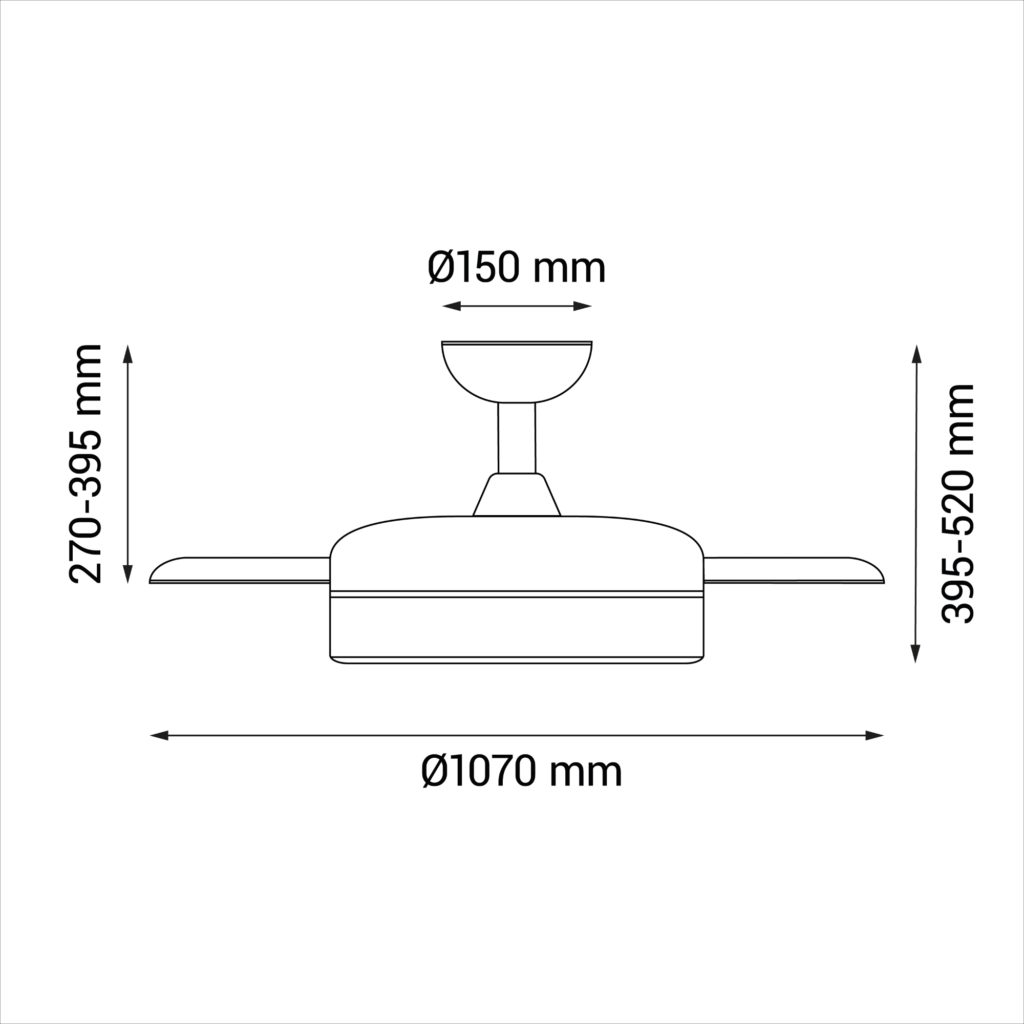 1694611 DIM scaled - Todolampara - Ventilador de techo BOMBAY L níquel aspas retráctiles con luz - Sulion