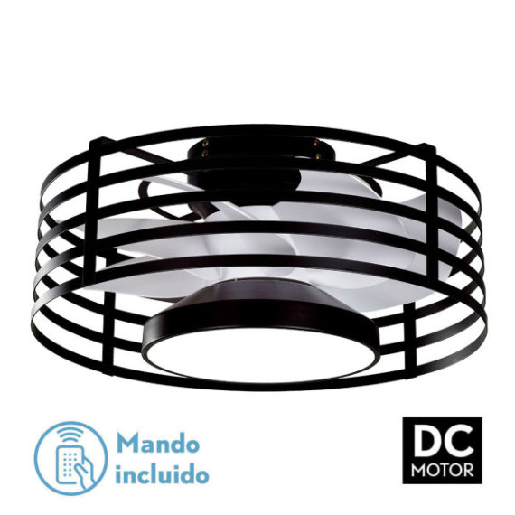 VENTILADOR 22W XALOC NEGRO Ø58