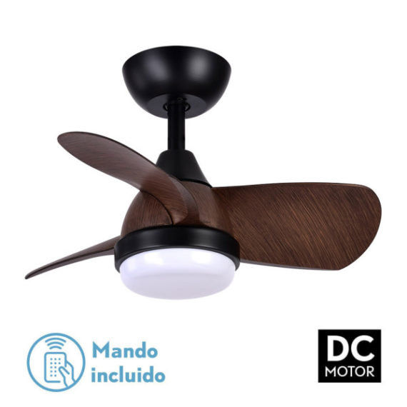 VENTILADOR 24W PIRDO NEGRO/MARRON Ø60