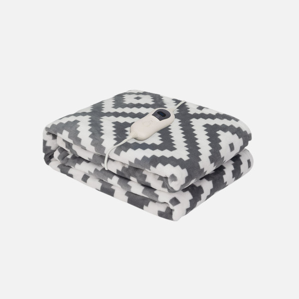 Manta Elect.Tejada Etnico Gris/blanco 120w 160x120cm 1 Calefacción Calefacción Textil