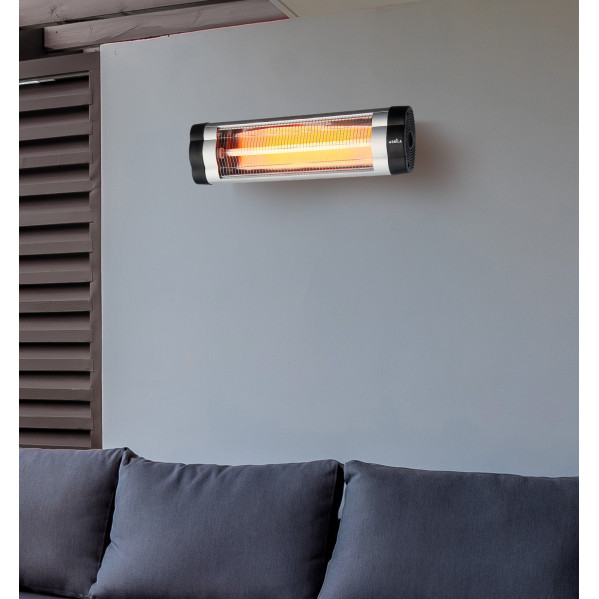 Calefactor Exterior Cuarzo Austral 1500w Negro/cromo 2 Calefactor Exterior Cuarzo Austral 1500w Negro/cromo - Imagen 2