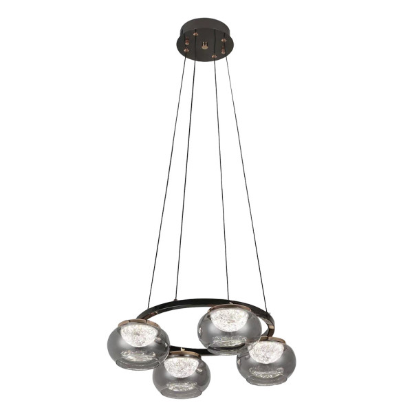 Colgante Pompeya 4l Neg 28w 3000-4000-6000k C/remoto Y Reg.intensidad 2520lm Regx48x48 Cm 1 Decoración > Lámparas > Lámpara Moderna