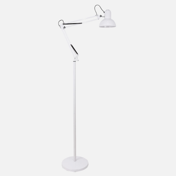 Flexo De Pie Articulable Rutilo 1xe27 Blanco 180x28x28 Cm 2 Flexo De Pie Articulable Rutilo 1xe27 Blanco 180x28x28 Cm - Imagen 2