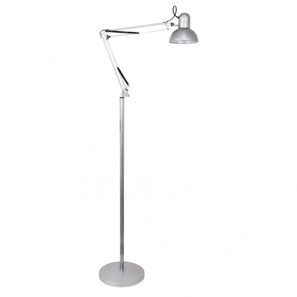Flexo De Pie Articulable Rutilo 1xe27 Plata 180x28x28 Cm 1 Decoración > Pie Salón > Pie Salón moderno
