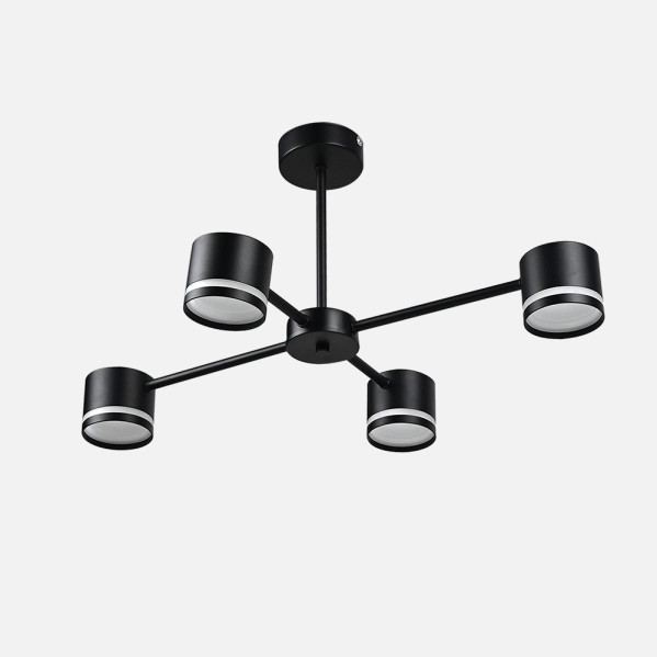 Lampara Ortiga 4 X Gx53 Negra 36w 3200lm Bombillas Incluidas 30x65x43cm 1 Decoración > Lámparas > Lámpara Moderna