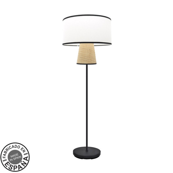 Pie De Salon Camboya 1xe27 Blanco/natural 189x40x40 Cm 1 Decoración > Pie Salón > Pie Salón Nature