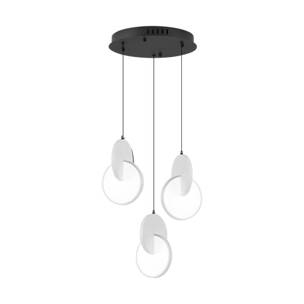 Plafon Colgante Carlota 3l Negro/Blanco 51w 6500k 7140lm Regx33x29cm 1 Decoración > Lámparas > Lámpara Moderna