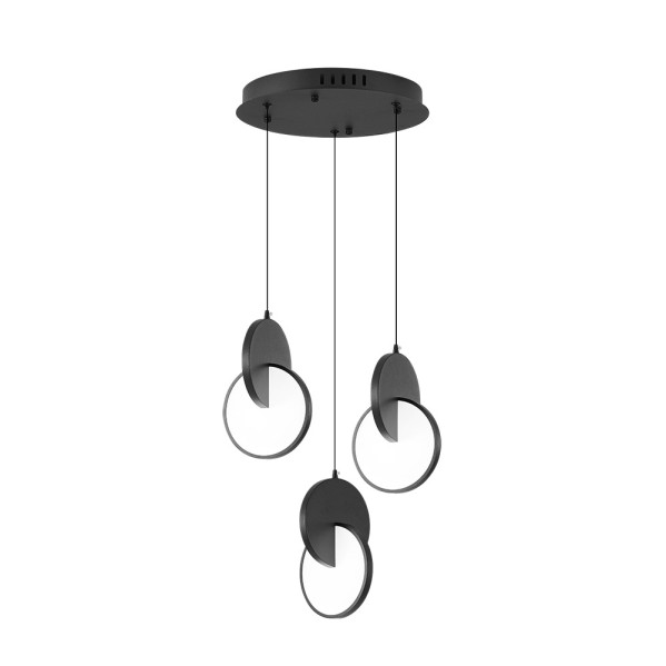 Plafon Colgante Carlota 3l Negro 51w 6500k 7140lm Regx33x29cm 1 Decoración > Lámparas > Lámpara Moderna