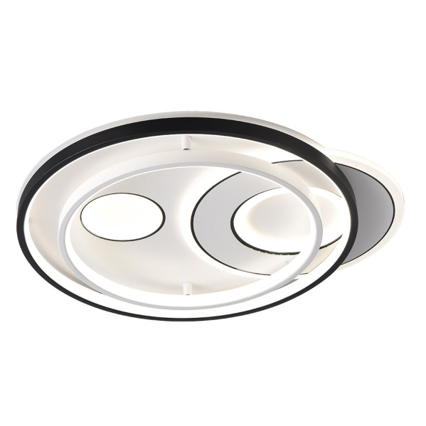 Plafon Evora Circular Negro/blanco 160w 3000-4000-6000k 7x45x52cm 13600lm C/remoto 1 Decoración > Lámparas > Lámpara Moderna