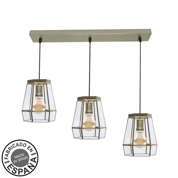 Regleta Guia 3xe27 Cuero Regx64x14 Cm 1 Decoración > Lámparas > Lámpara Moderna