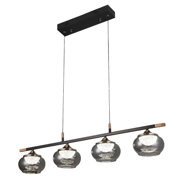 Regleta Pompeya 4l Negro 28w 3000-4000-6000k C/remoto Y Reg.intensidad 2520lm Regx91x15 Cm 1 Decoración > Lámparas > Lámpara Moderna