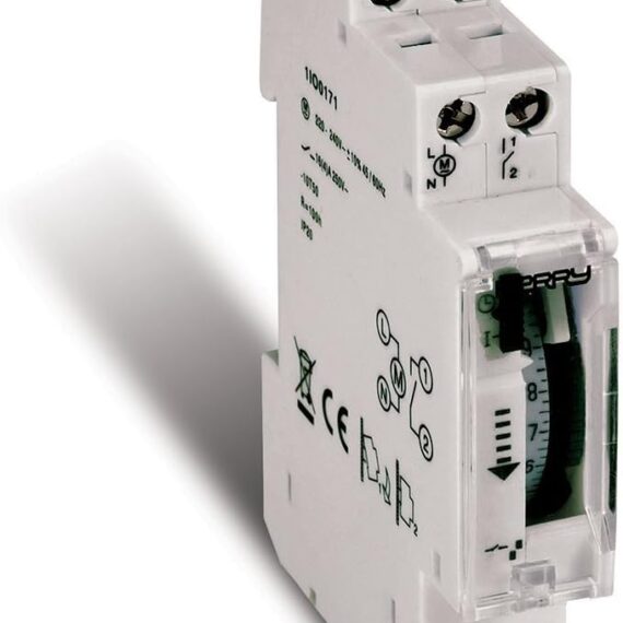 Perry - Interruptor horario diario con caballetes 1DIN