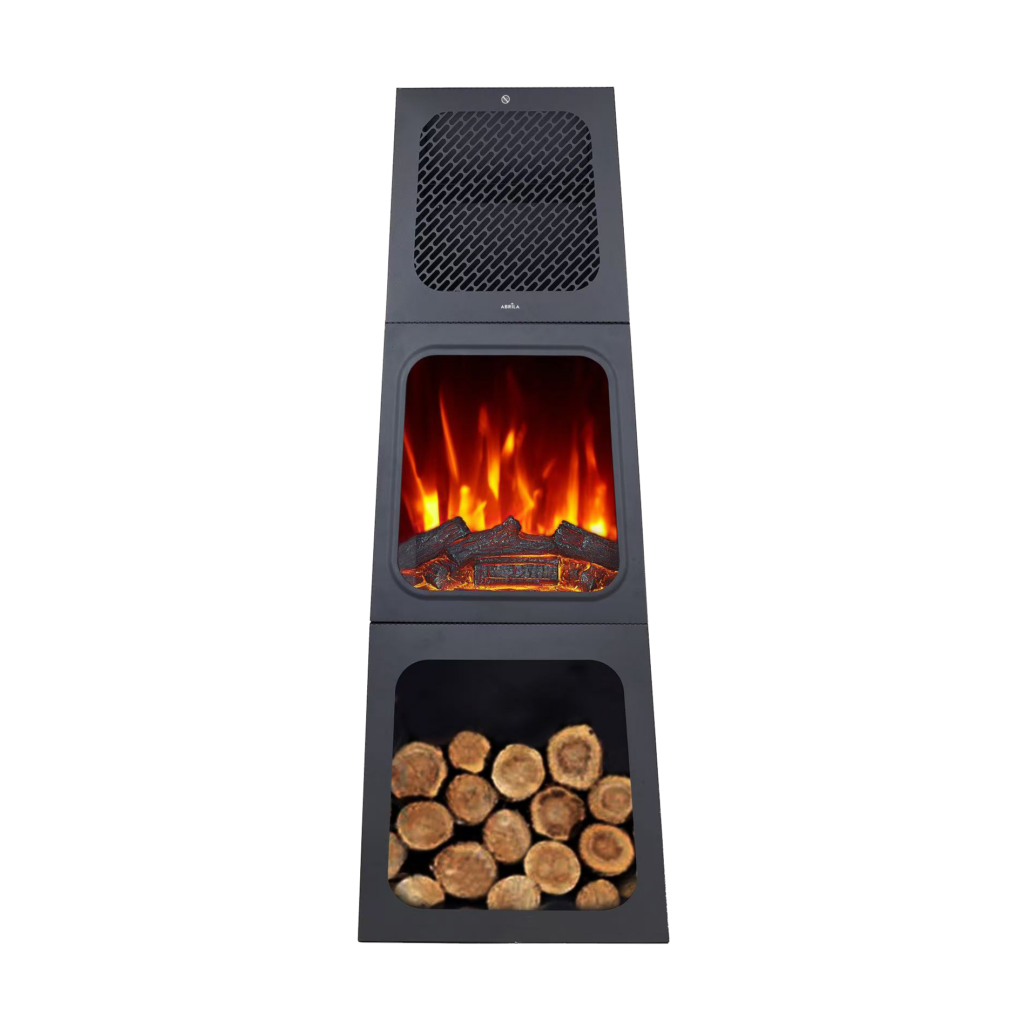 Termoventilador Ceramico Ptc Cornelius 1800w Negro 2pot Efecto Llama Indp.termostato,protecc.119x45x35cm 1 Calefacción > Calefacción Decorativa